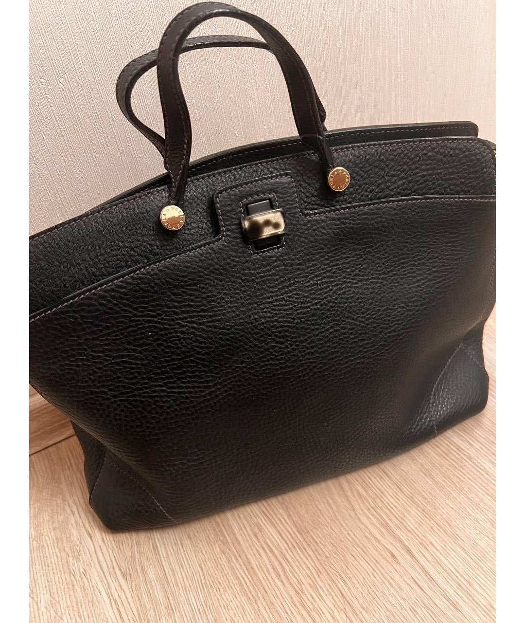 FURLA Черная кожаная сумка с короткими ручками, фото 2