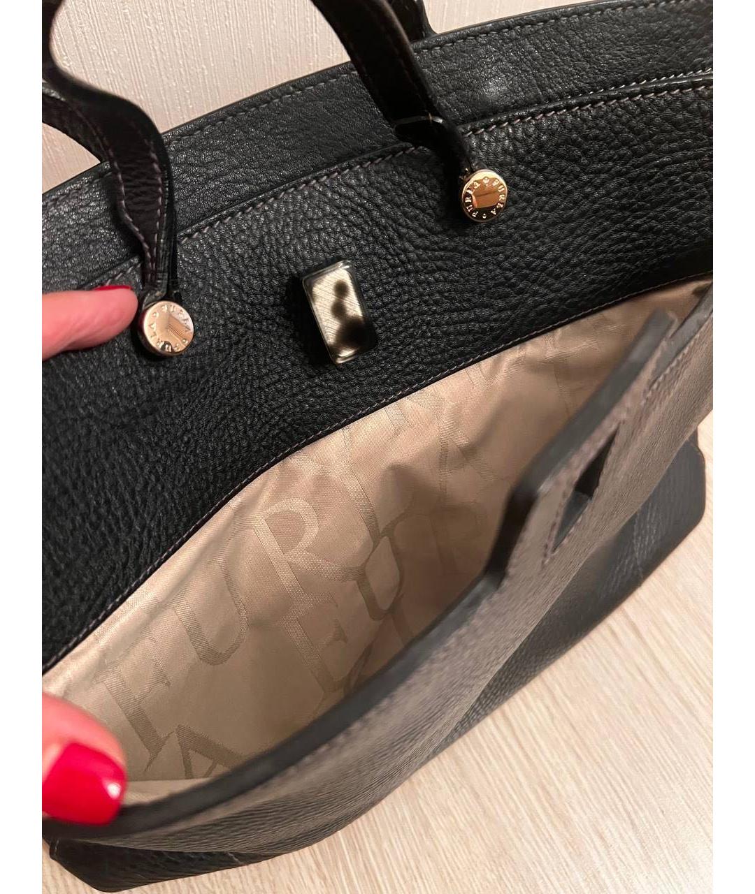 FURLA Черная кожаная сумка с короткими ручками, фото 3
