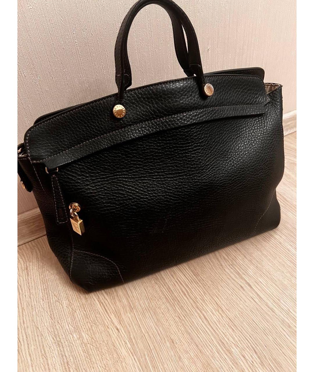 FURLA Черная кожаная сумка с короткими ручками, фото 5