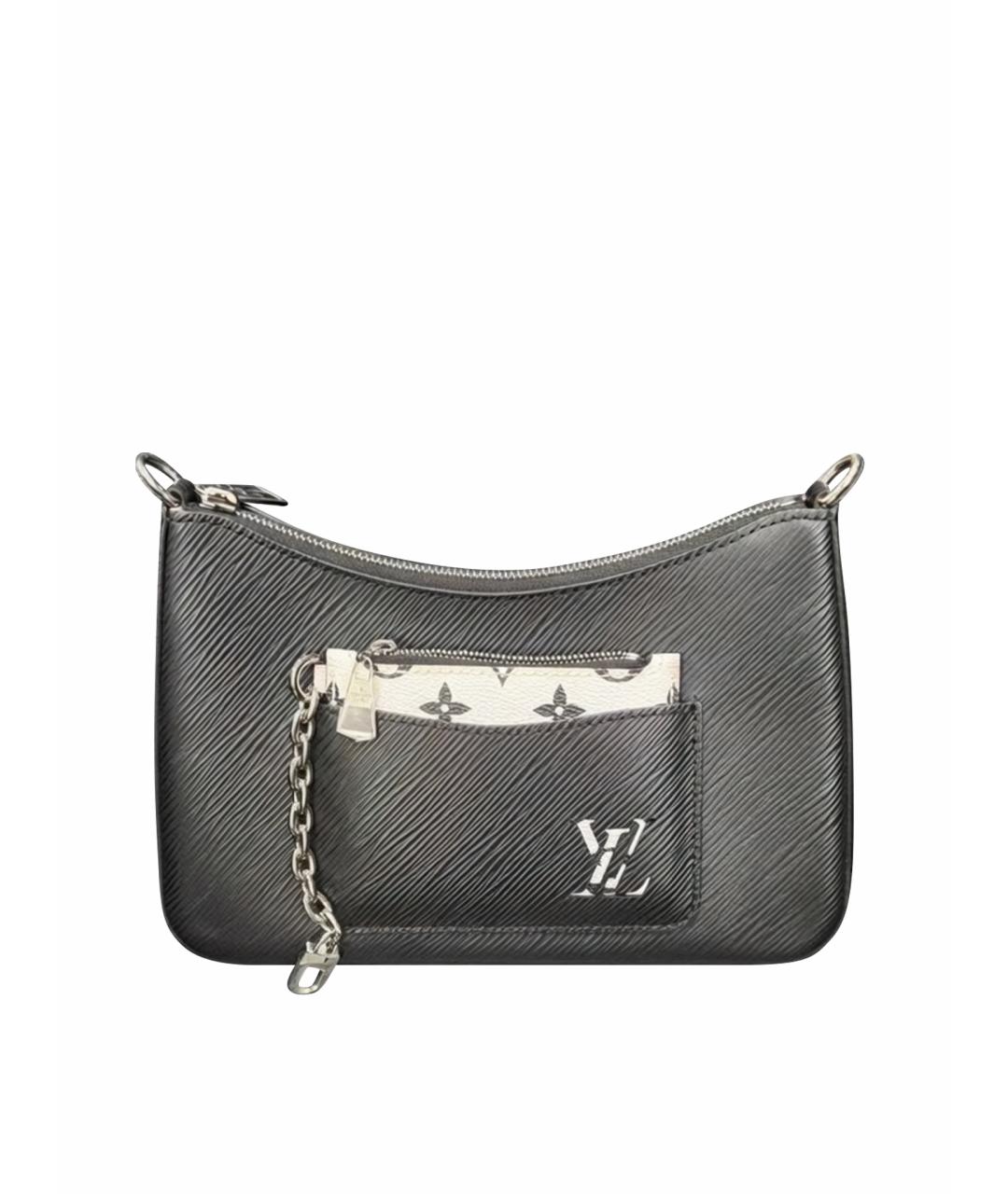 LOUIS VUITTON Черная кожаная сумка через плечо, фото 1