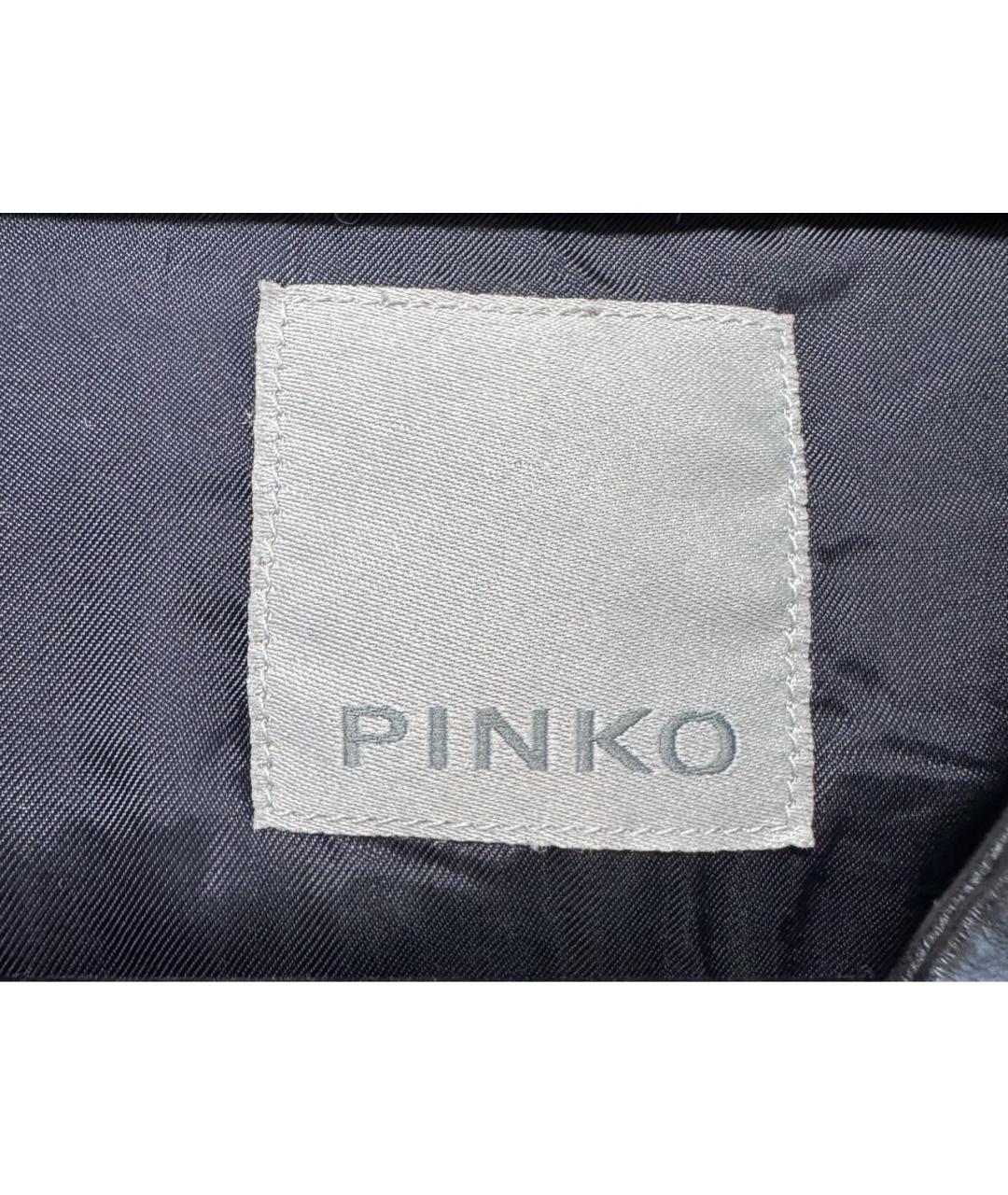 PINKO Черная кожаная куртка, фото 3