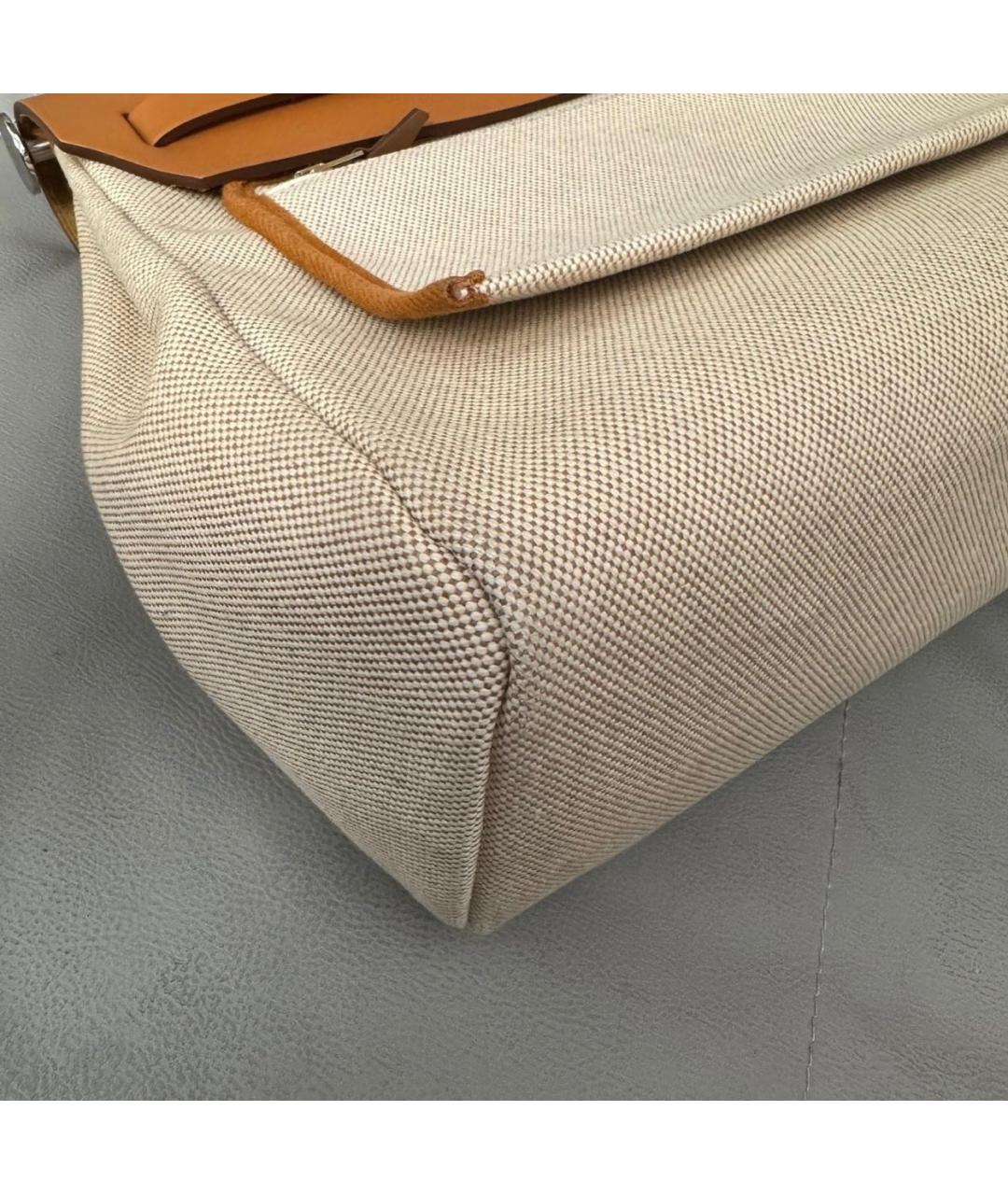 HERMES Красная кожаная сумка тоут, фото 5