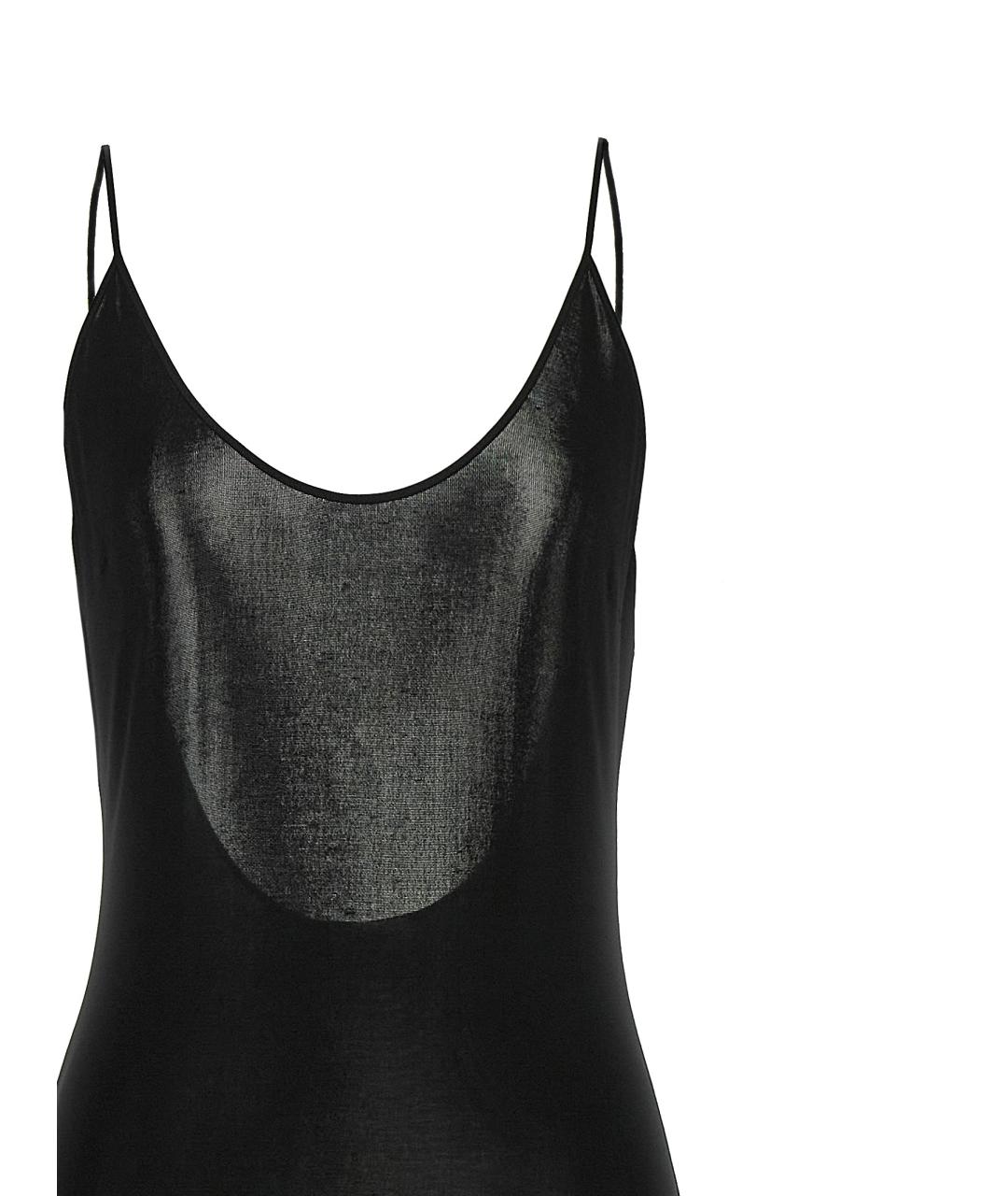 SAINT LAURENT Черное вискозное коктейльное платье, фото 3