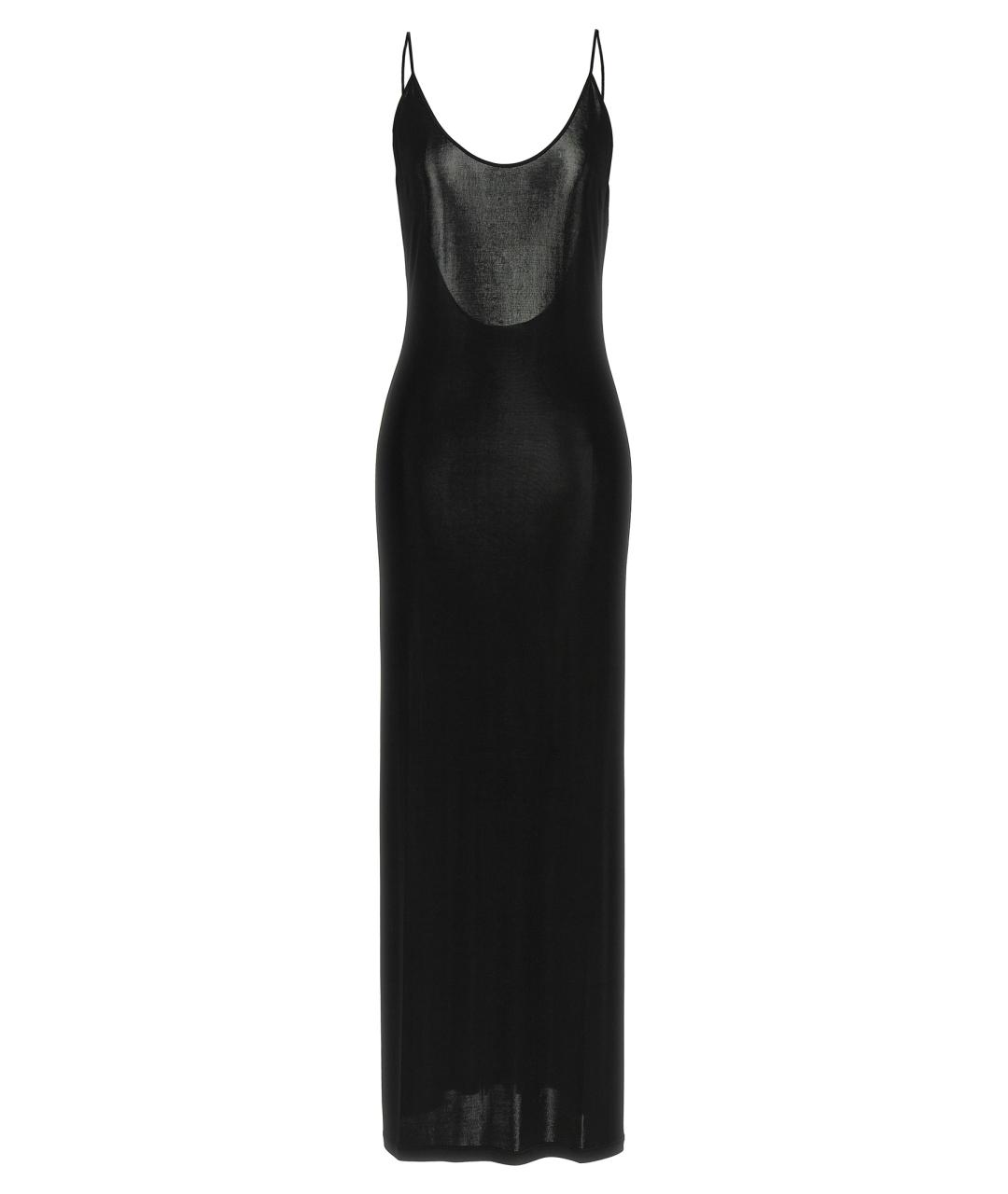 SAINT LAURENT Черное вискозное коктейльное платье, фото 1