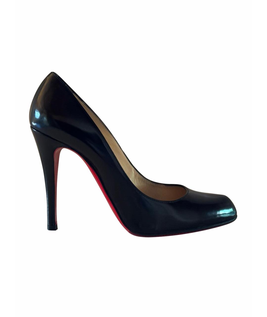 CHRISTIAN LOUBOUTIN Черные кожаные туфли, фото 7