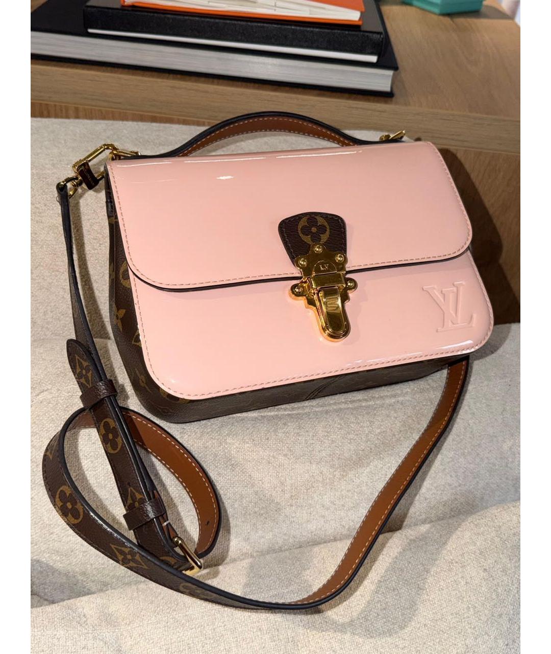 LOUIS VUITTON Розовая сумка через плечо из лакированной кожи, фото 2