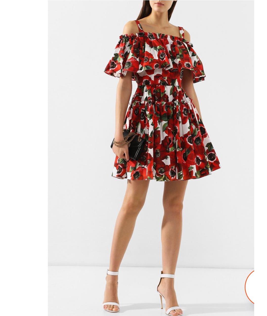 DOLCE&GABBANA Красное коктейльное платье, фото 3
