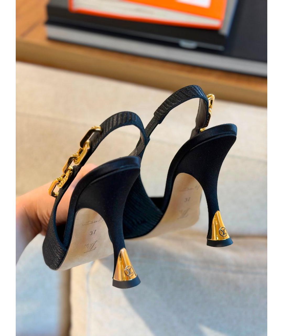 LOUIS VUITTON Черные текстильные туфли, фото 2