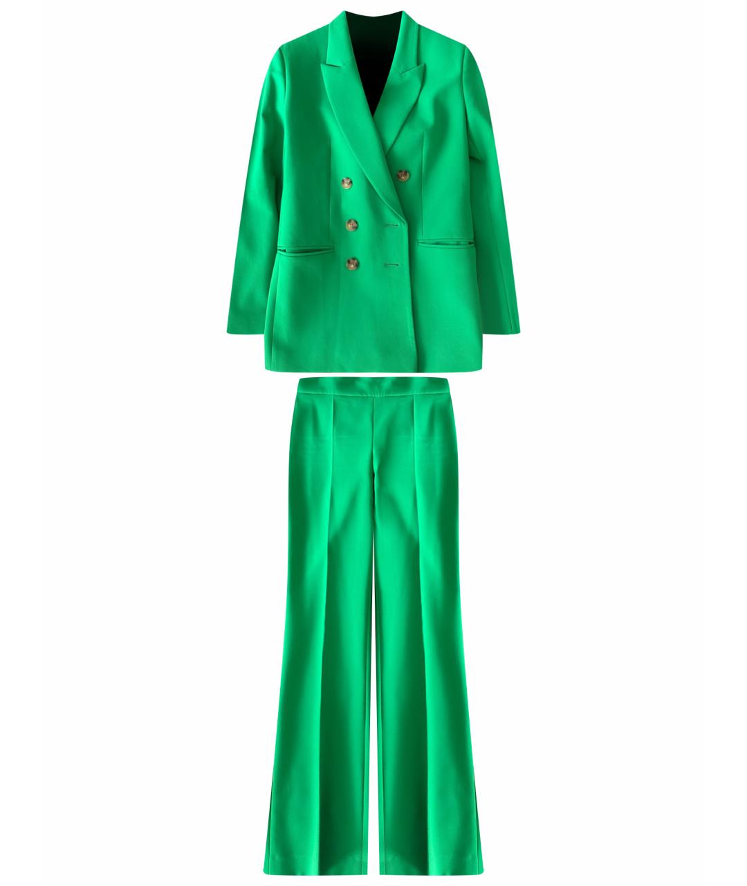 'S MAX MARA Зеленый вискозный костюм с брюками, фото 1