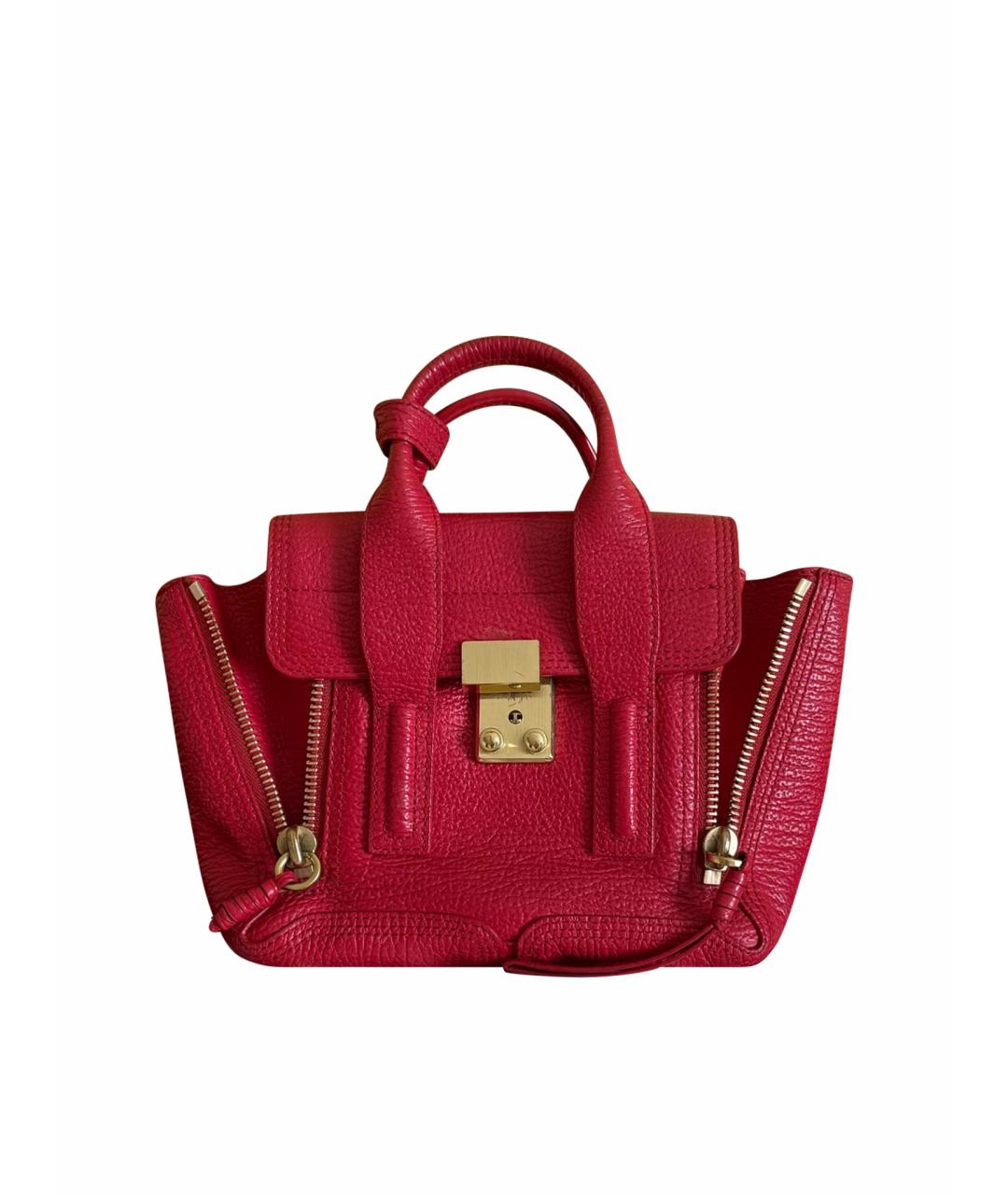 3.1 PHILLIP LIM Красная кожаная сумка тоут, фото 1