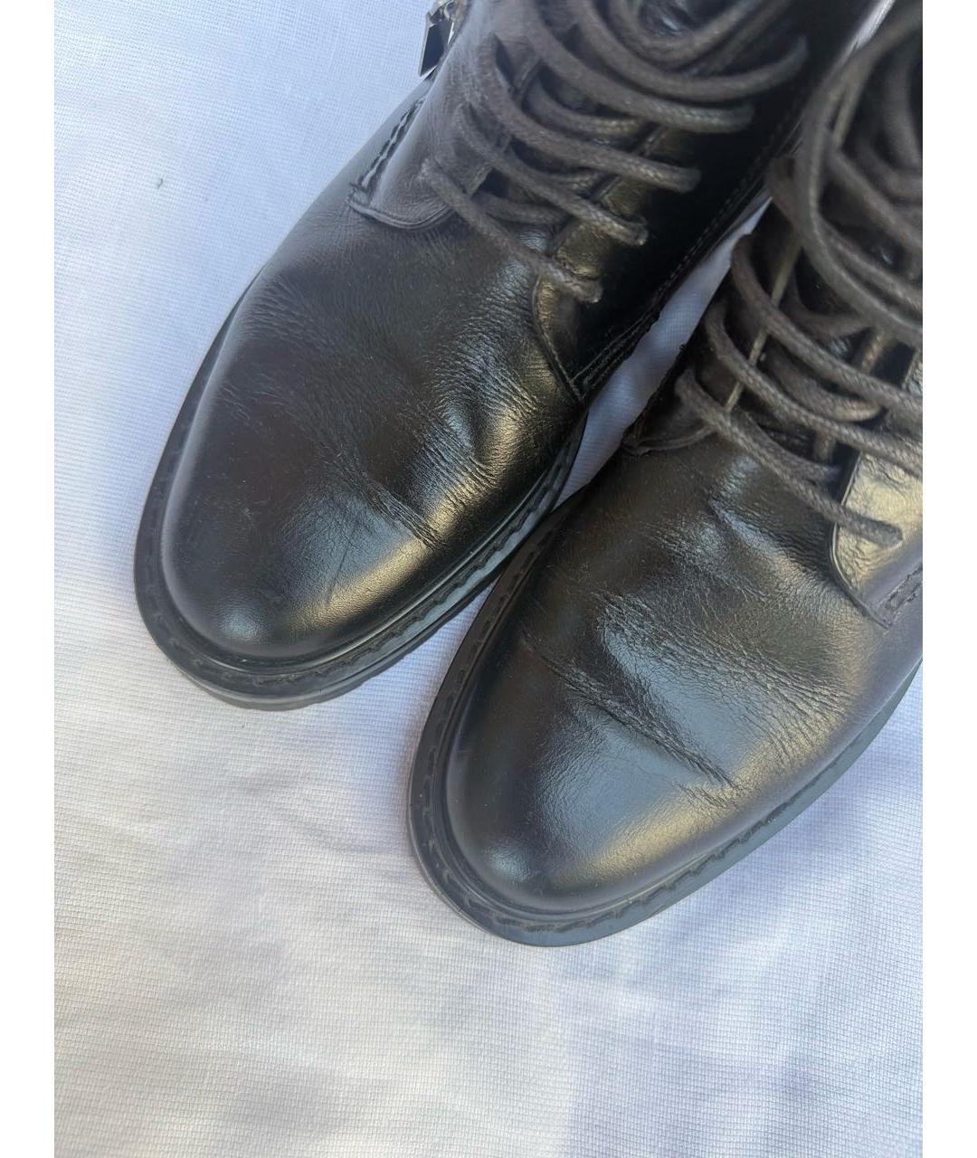 SAINT LAURENT Черные кожаные ботинки, фото 7