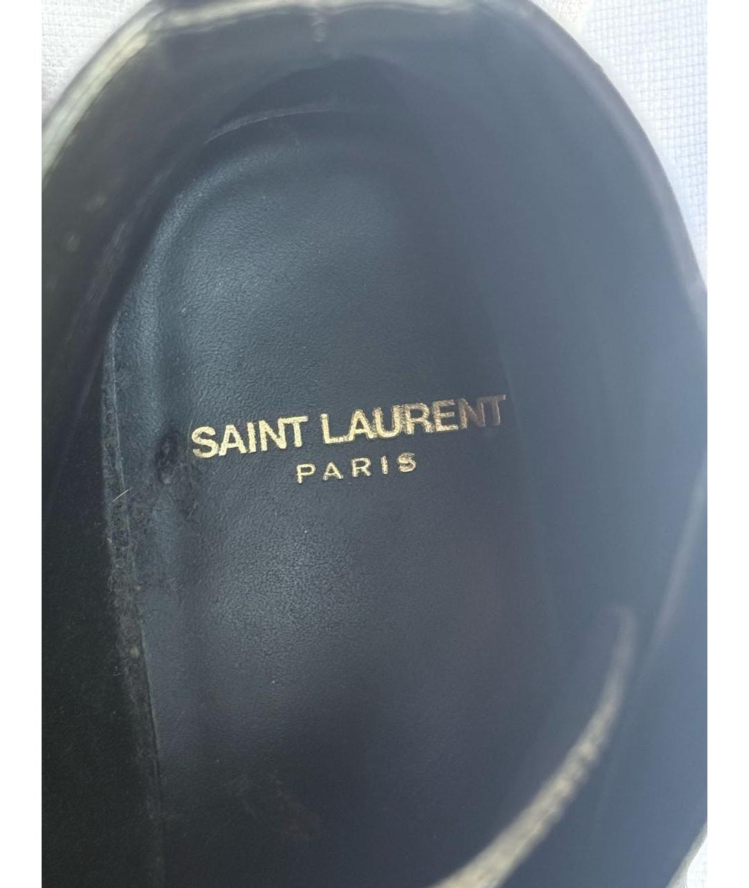 SAINT LAURENT Черные кожаные ботинки, фото 5