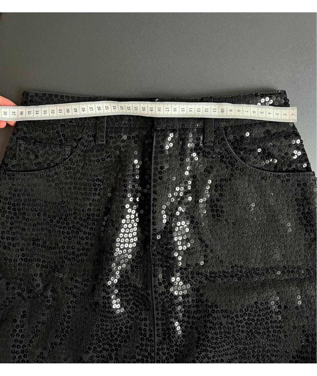 SAINT LAURENT Черная юбка мини, фото 4
