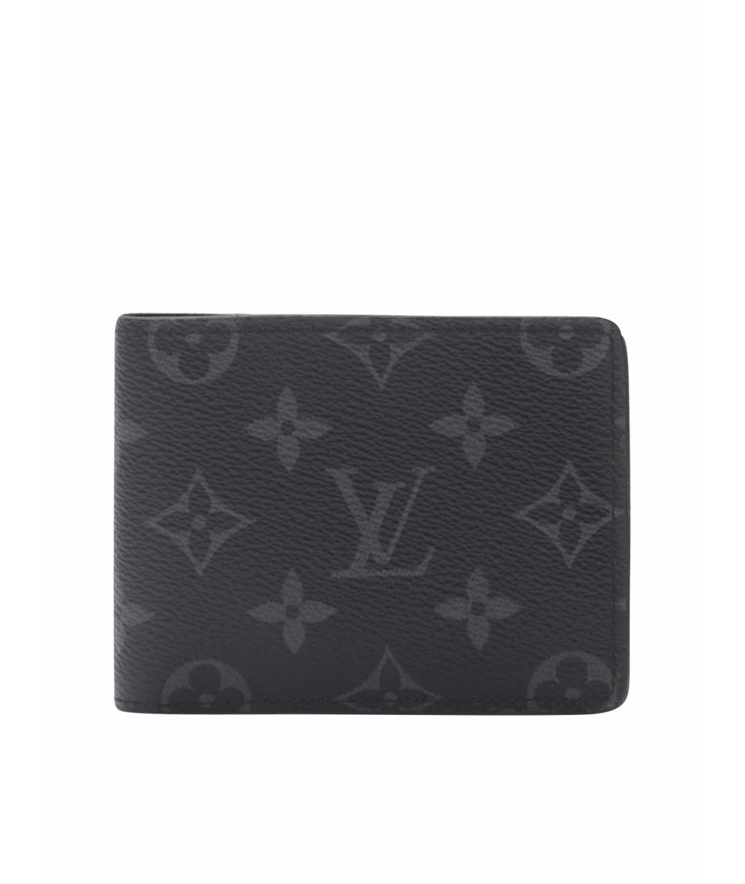 LOUIS VUITTON Черный кожаный кошелек, фото 1