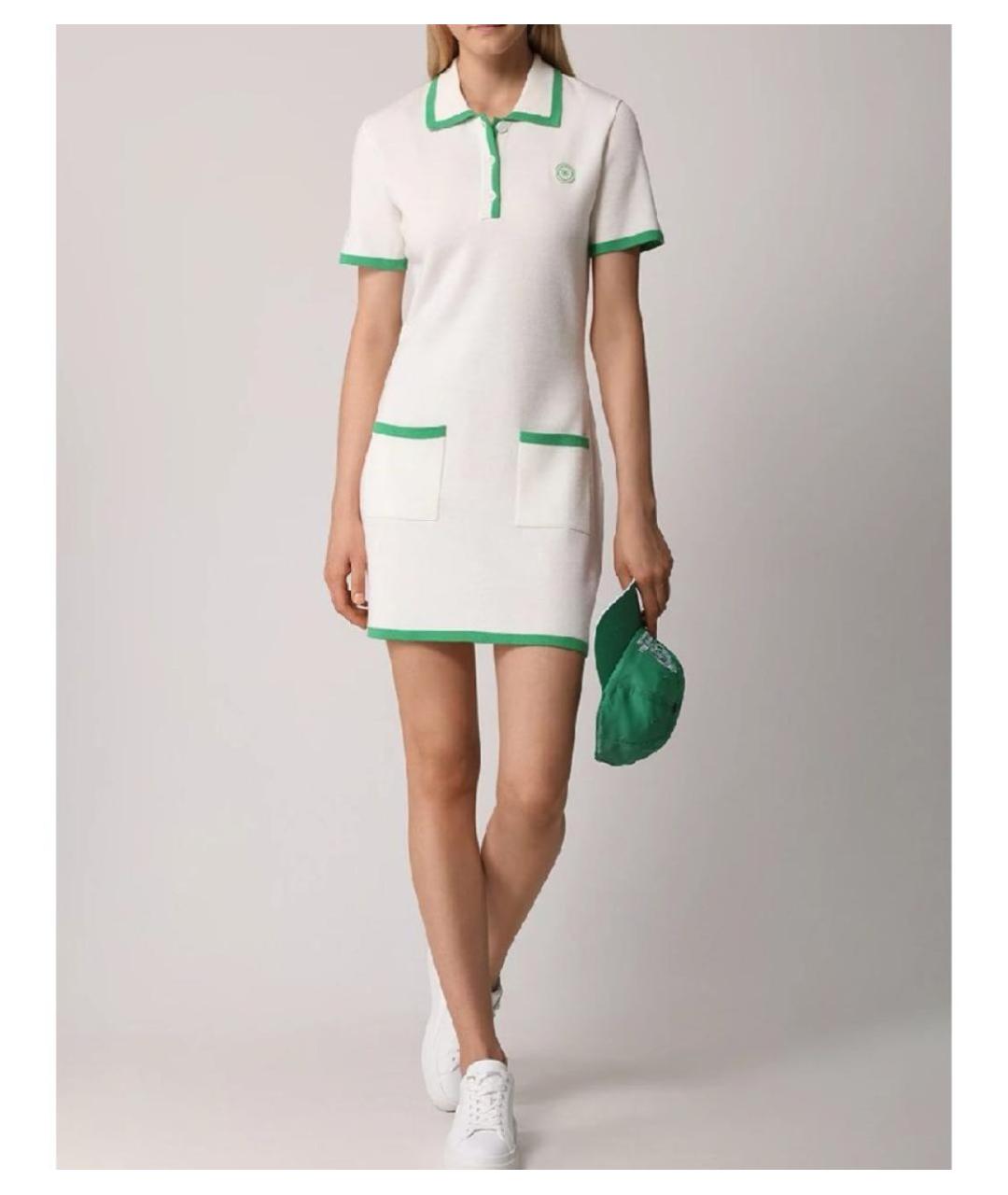 SPORTY AND RICH Белое шерстяное повседневное платье, фото 6