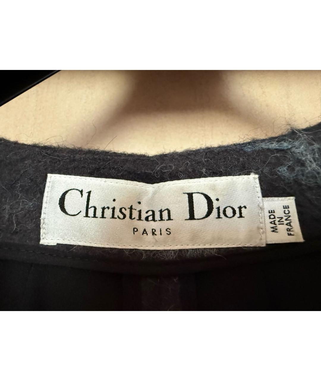CHRISTIAN DIOR Серое шерстяное пальто, фото 3