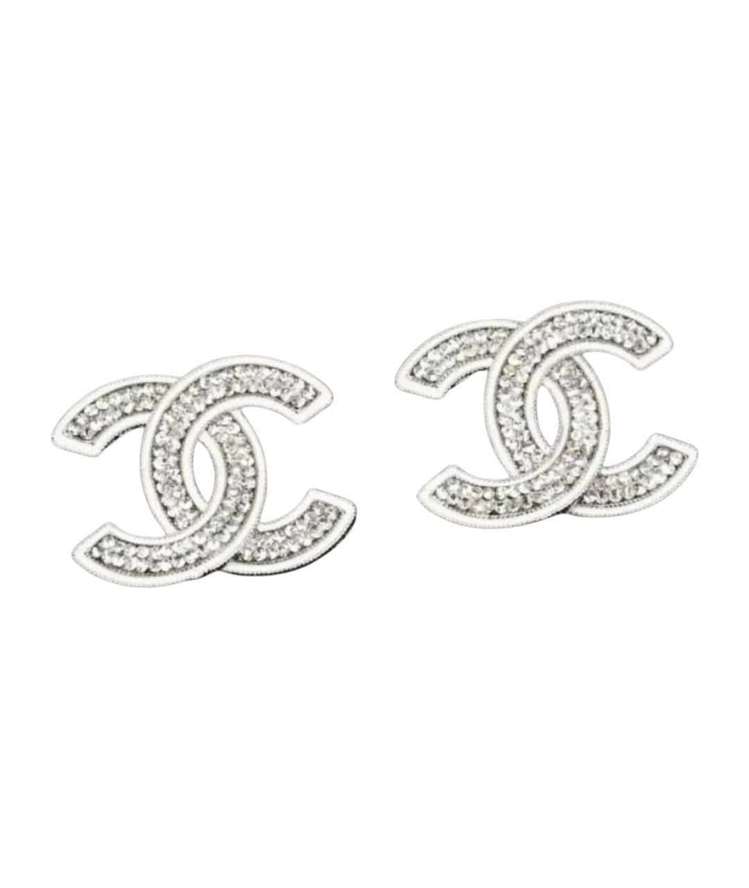 CHANEL Серебряные металлические серьги, фото 1