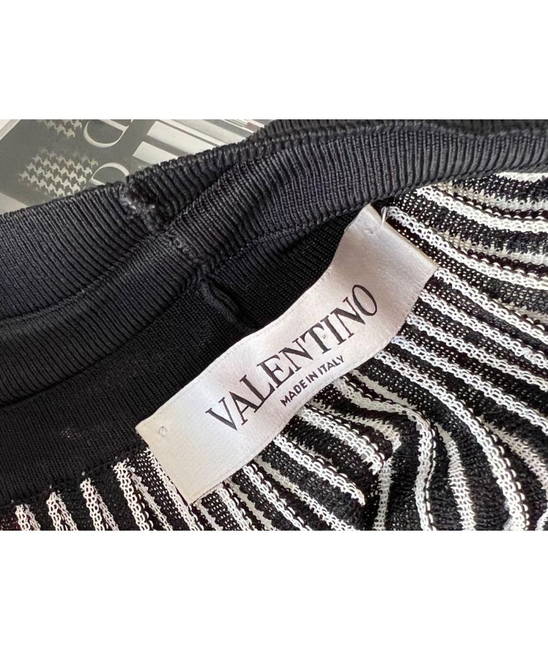 VALENTINO Черная вискозная юбка макси, фото 5