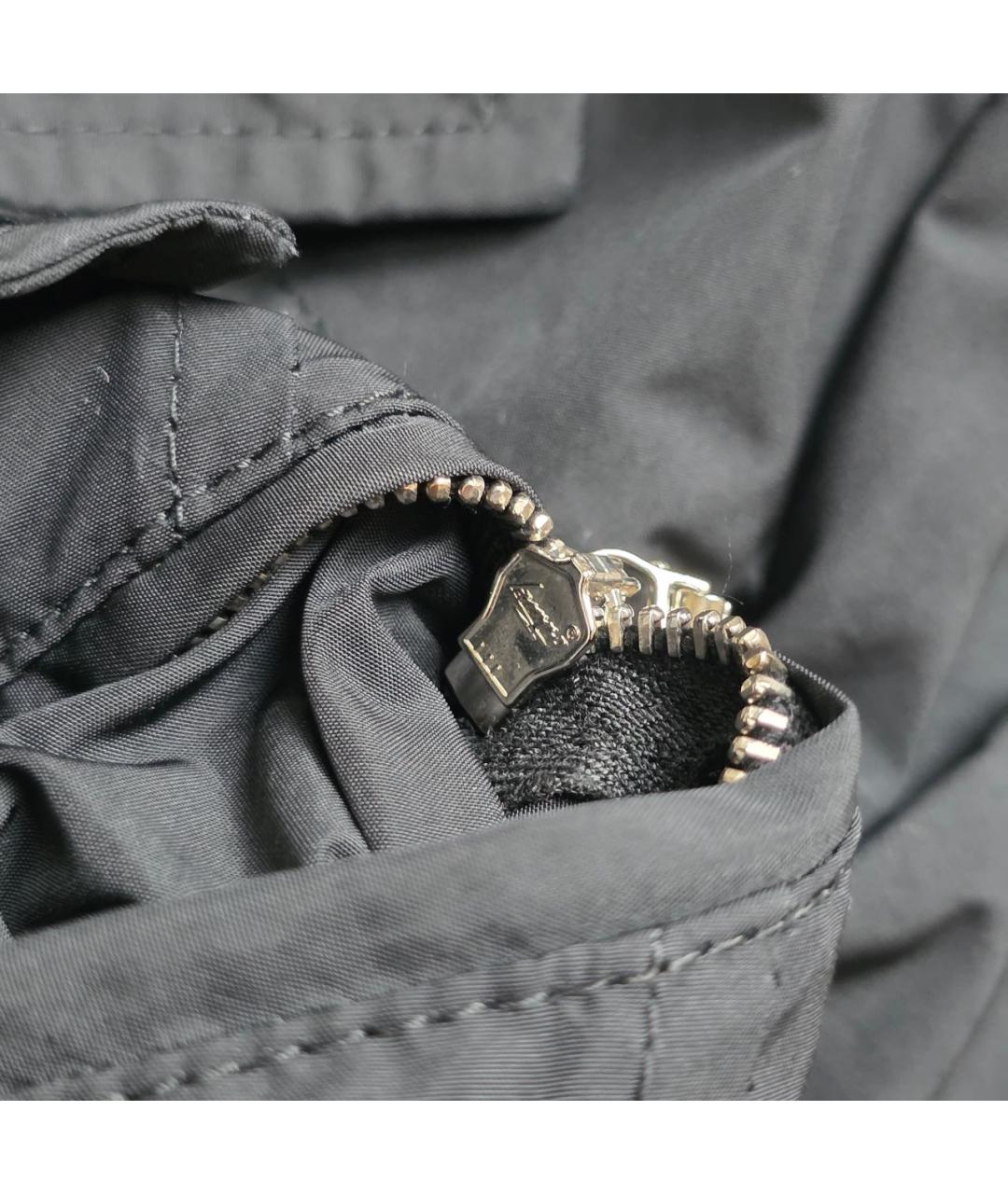 MONCLER Черная полиэстеровая куртка, фото 6
