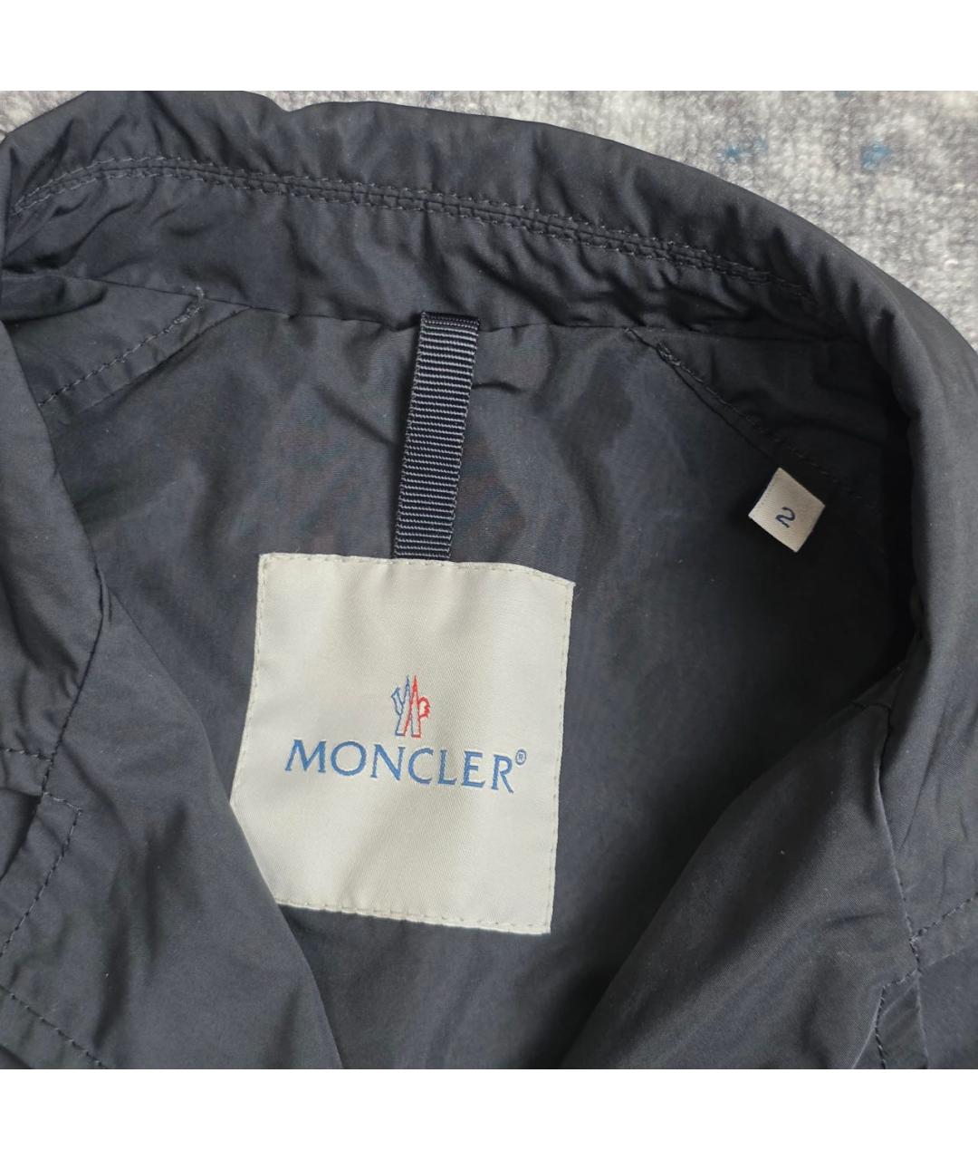 MONCLER Черная полиэстеровая куртка, фото 4
