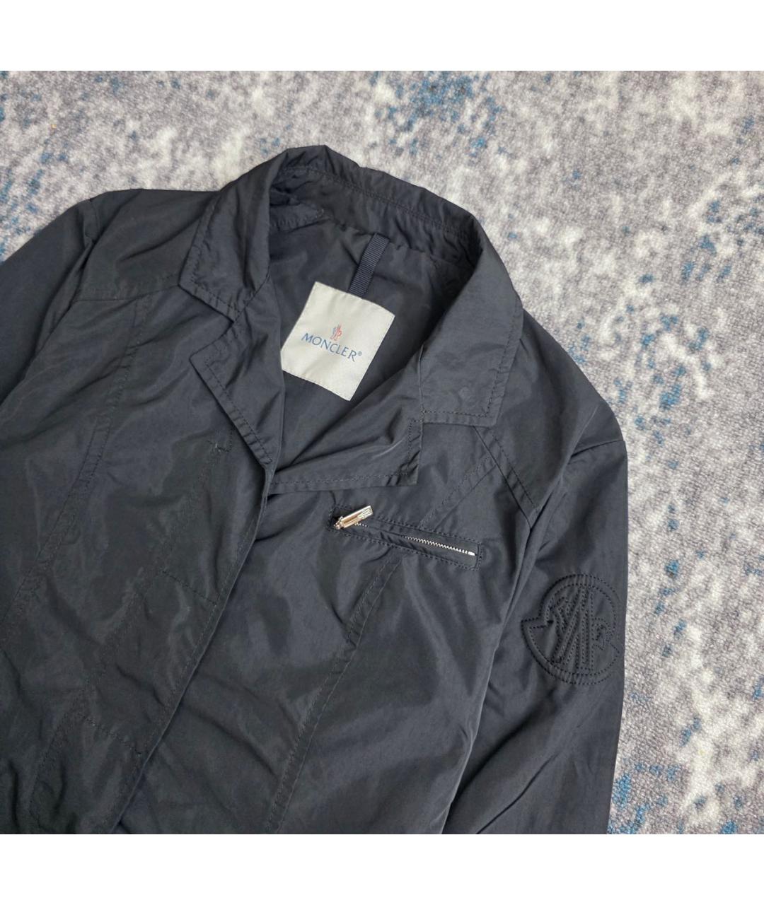 MONCLER Черная полиэстеровая куртка, фото 2