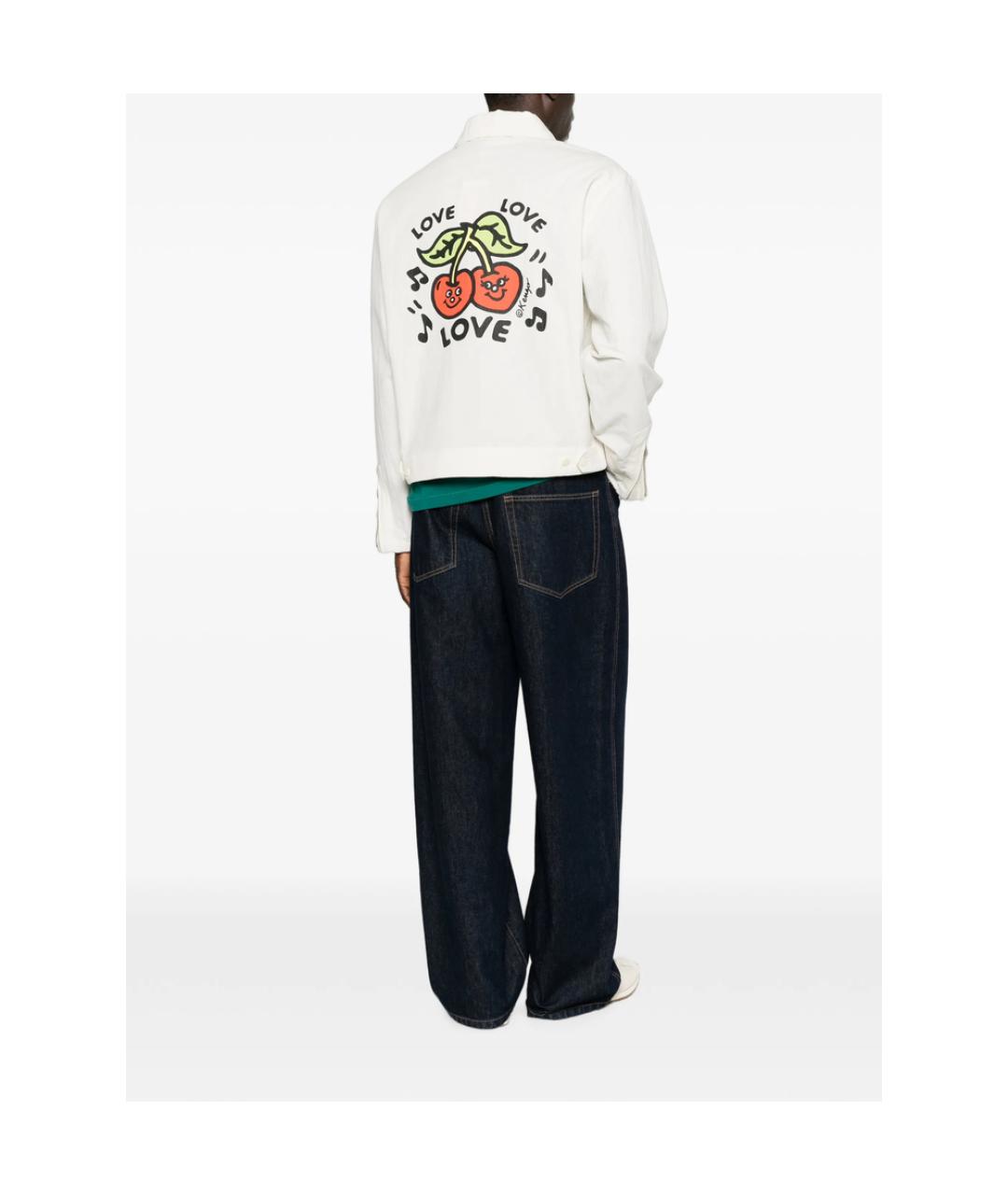 KENZO Белая хлопковая куртка, фото 2