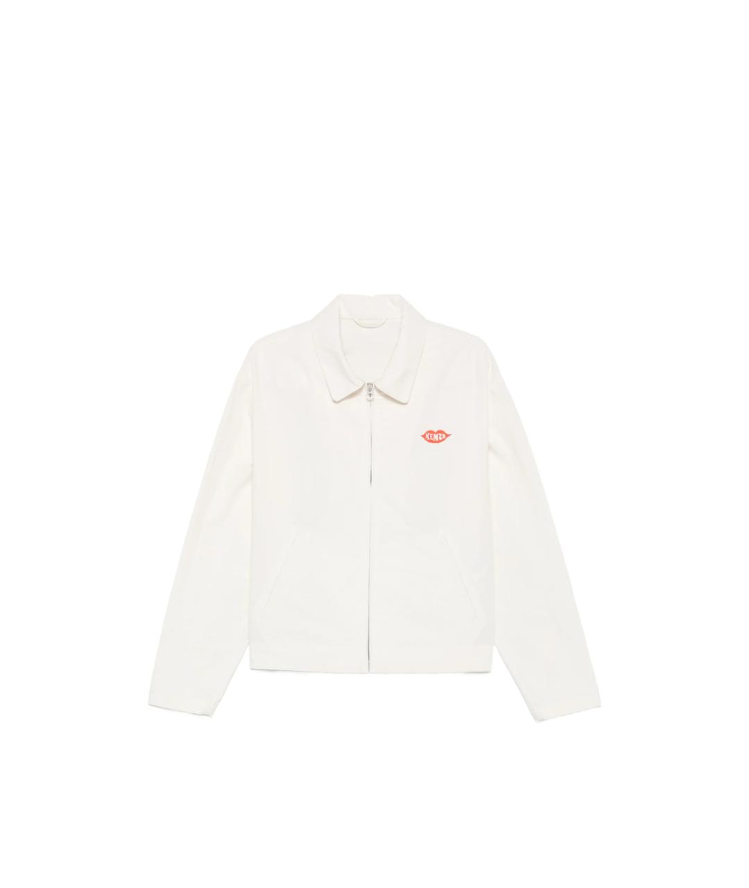 KENZO Белая хлопковая куртка, фото 1