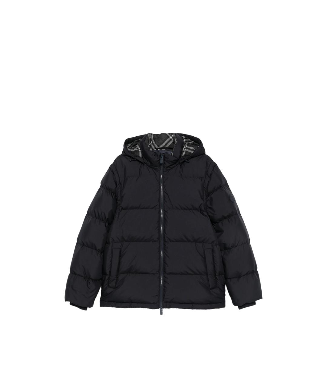 BURBERRY Черный полиэстеровый пуховик, фото 6