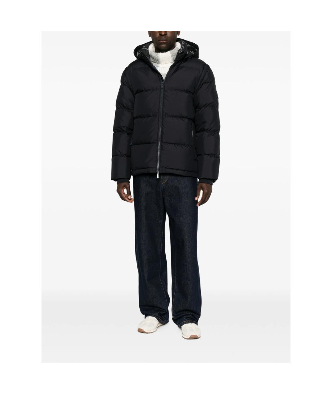 BURBERRY Черный полиэстеровый пуховик, фото 4