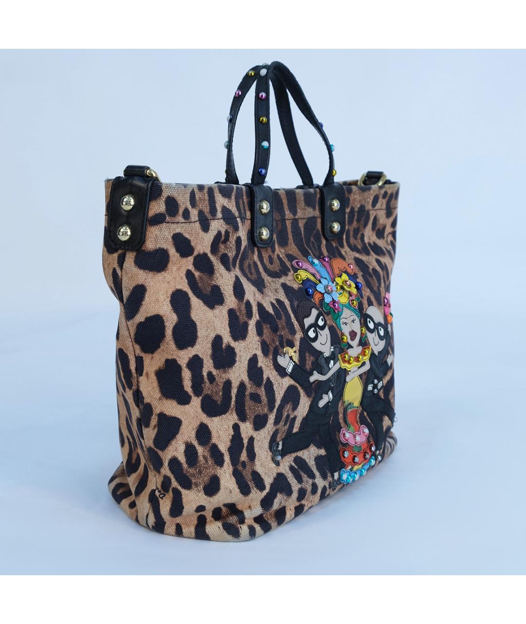 DOLCE&GABBANA Коричневая сумка тоут, фото 3