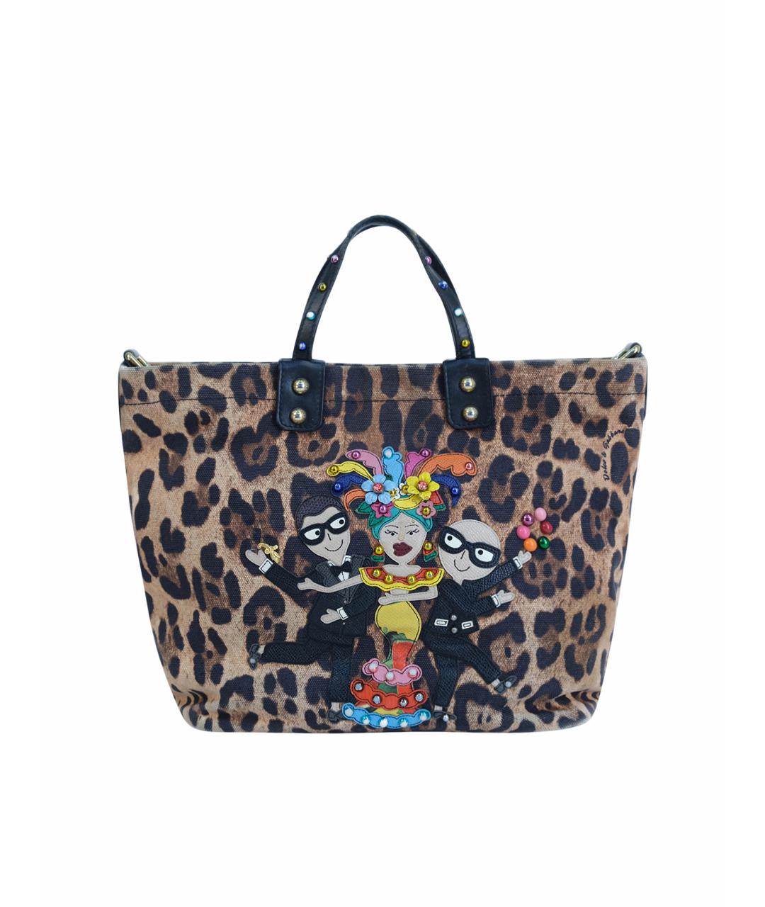 DOLCE&GABBANA Коричневая сумка тоут, фото 1