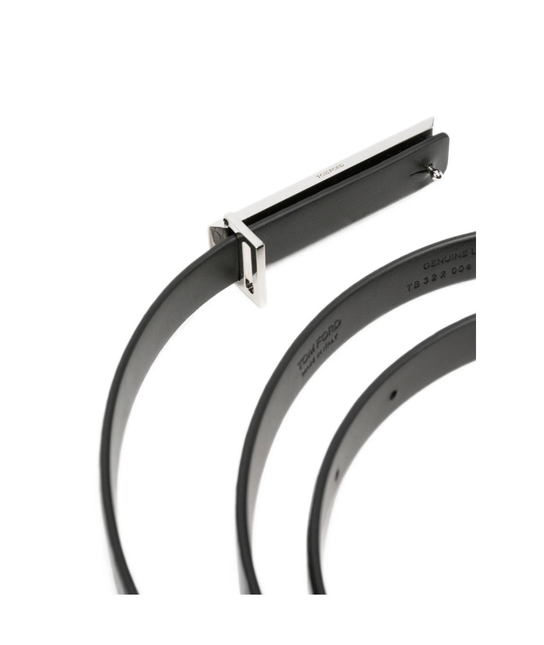 TOM FORD Черный кожаный ремень, фото 2
