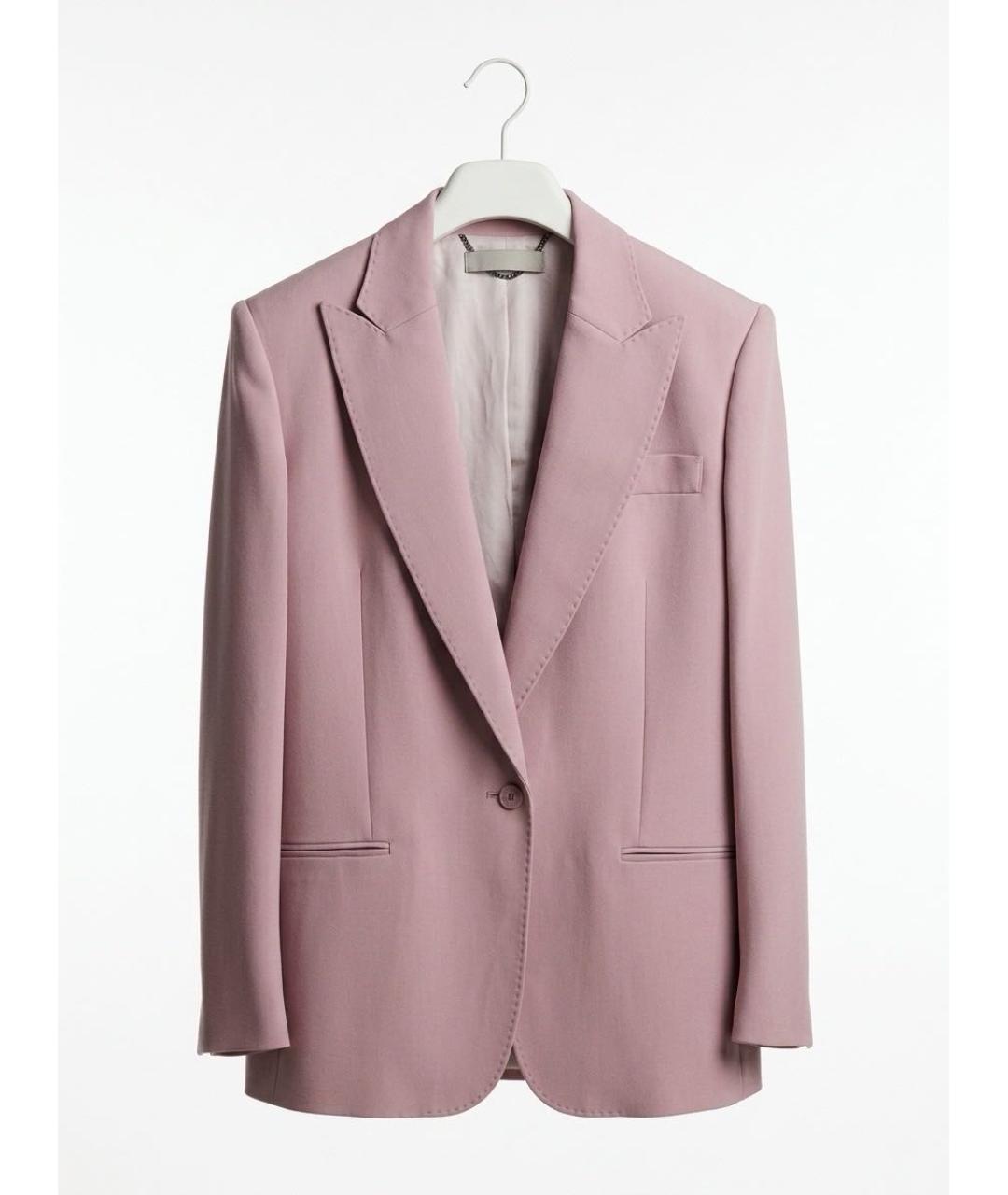 STELLA MCCARTNEY Розовый шерстяной костюм с брюками, фото 3