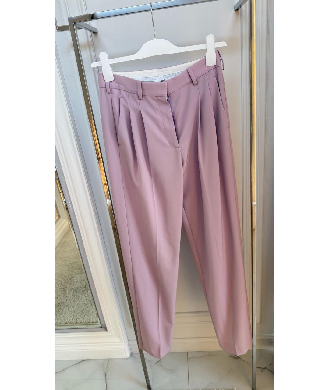 STELLA MCCARTNEY Розовый шерстяной костюм с брюками, фото 5