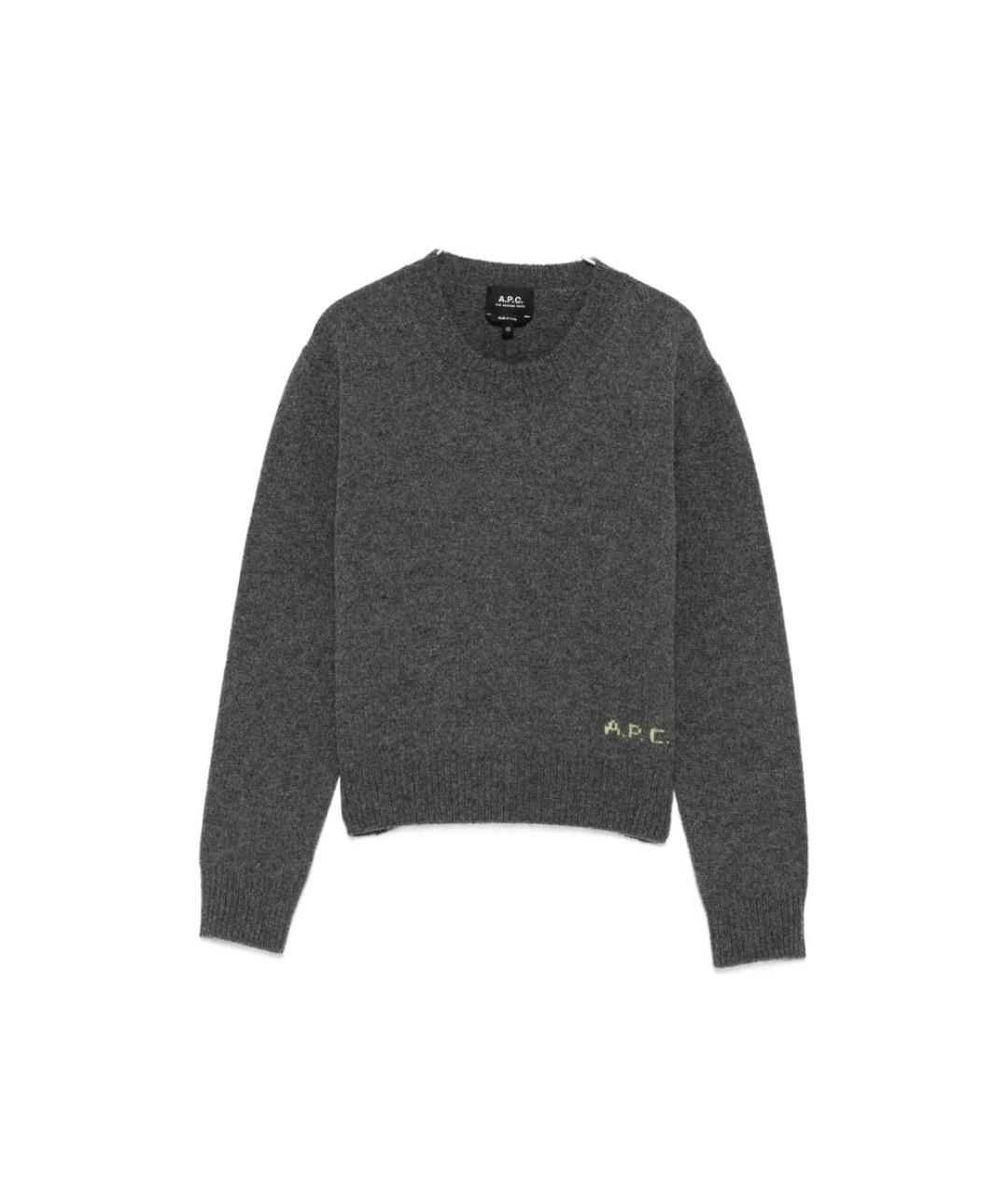 A.P.C. Серый шерстяной джемпер / свитер, фото 1