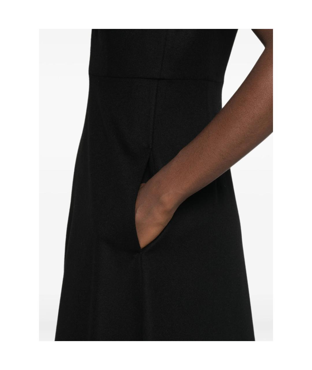 MAX MARA STUDIO Черное ацетатное повседневное платье, фото 3