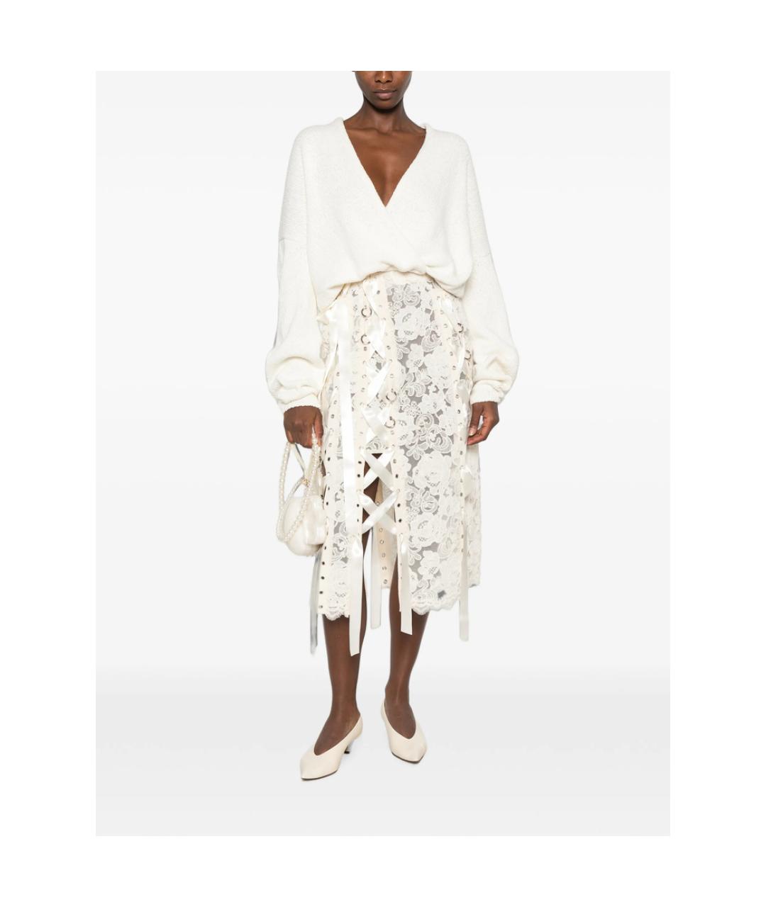 SIMONE ROCHA Бежевая полиэстеровая юбка миди, фото 2