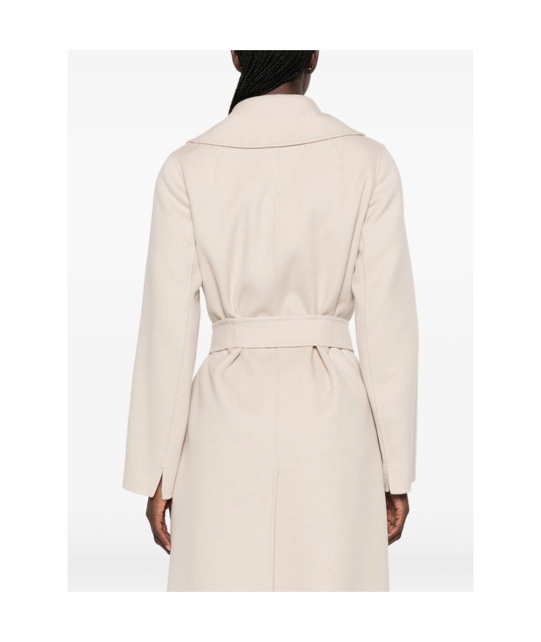 'S MAX MARA Бежевое шерстяное пальто, фото 4