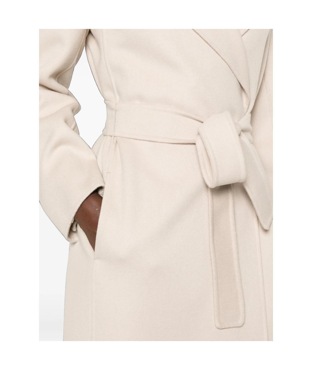 'S MAX MARA Бежевое шерстяное пальто, фото 3