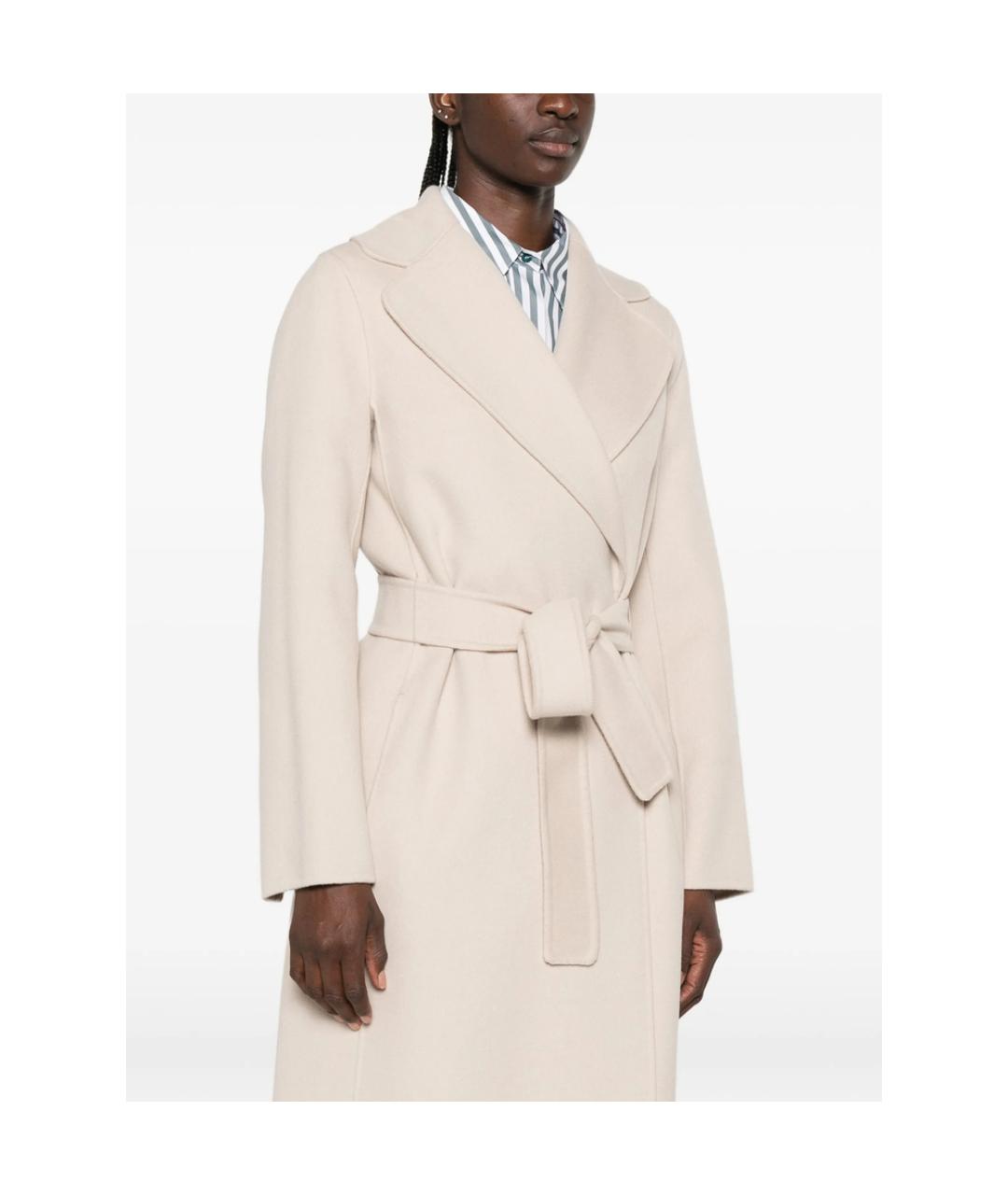 'S MAX MARA Бежевое шерстяное пальто, фото 2