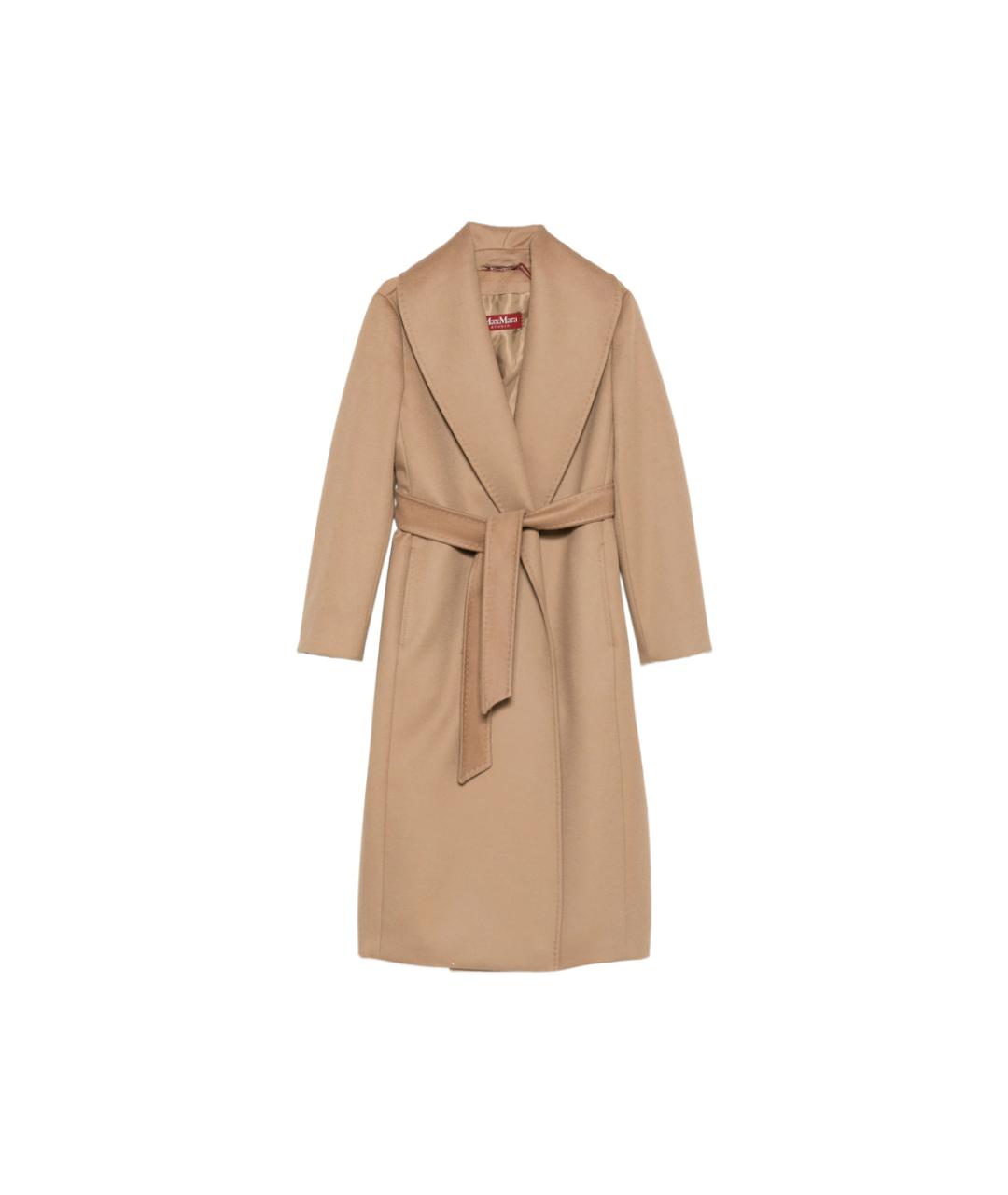 MAX MARA STUDIO Бежевое шерстяное пальто, фото 1
