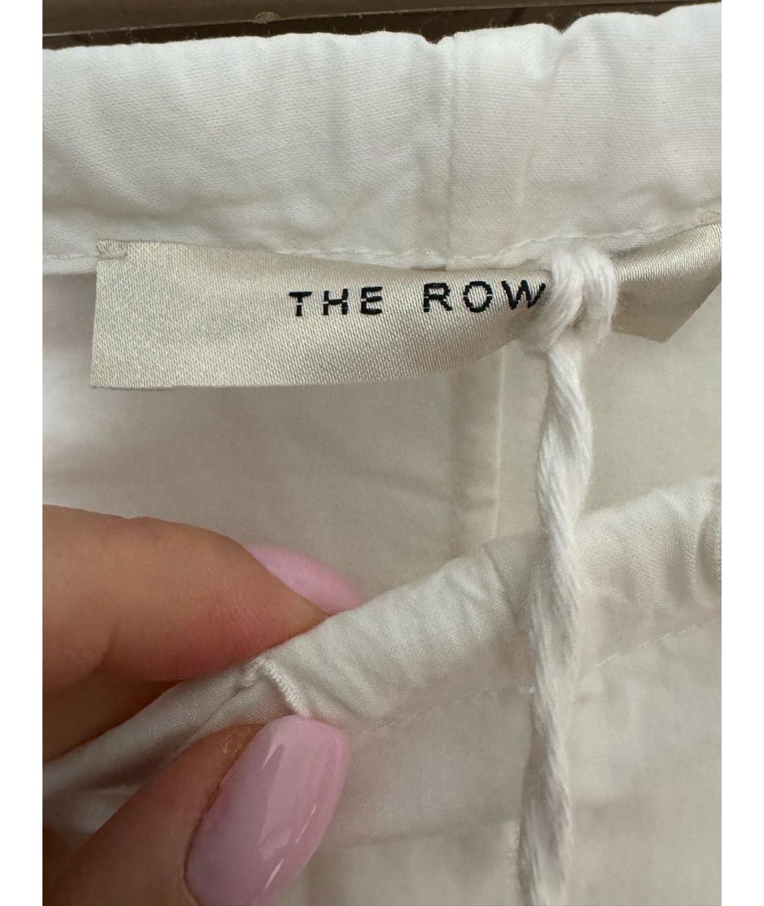 THE ROW Белые хлопковые брюки широкие, фото 2