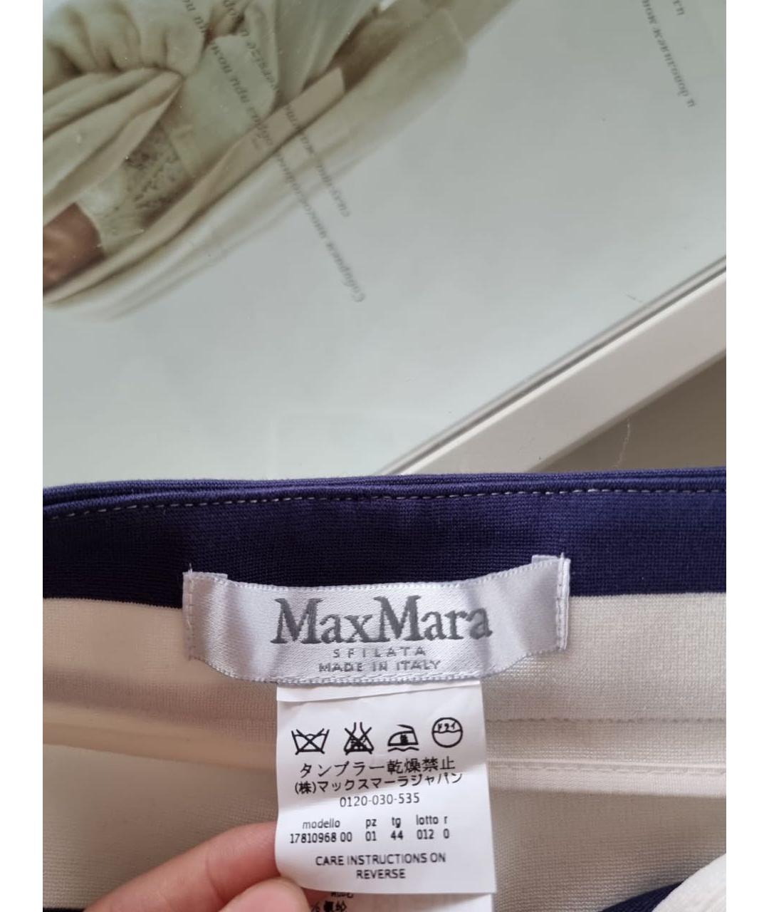 MAX MARA Темно-синие брюки широкие, фото 6