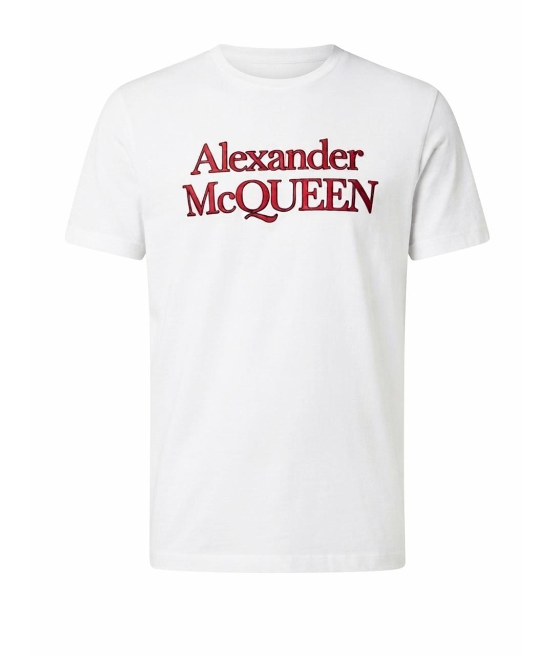 ALEXANDER MCQUEEN Белая хлопковая футболка, фото 1
