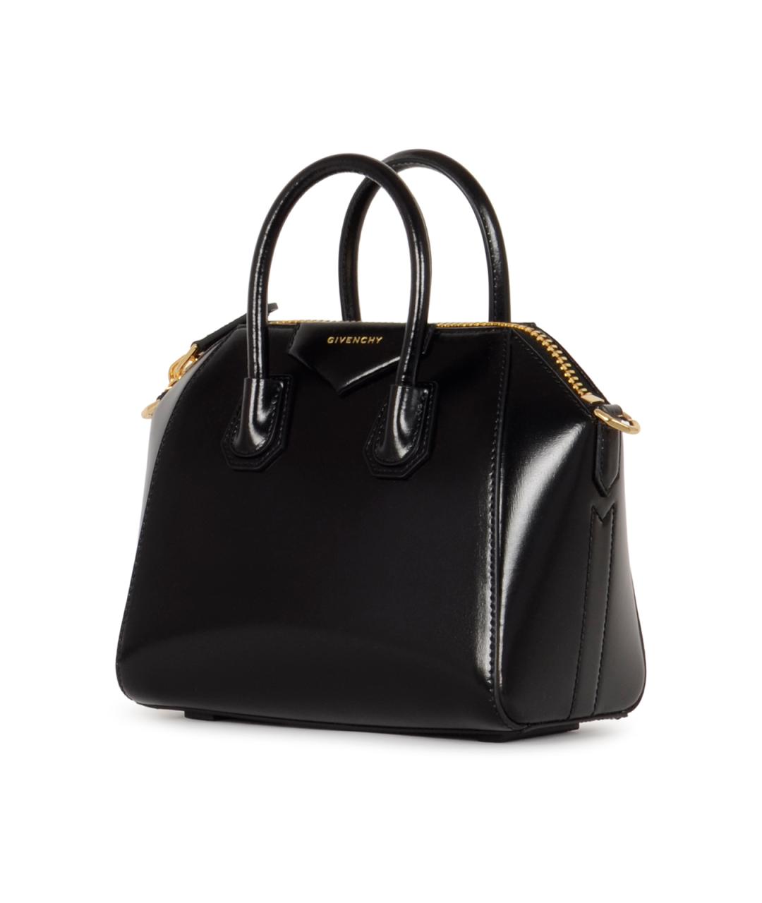 GIVENCHY Черная кожаная сумка тоут, фото 2