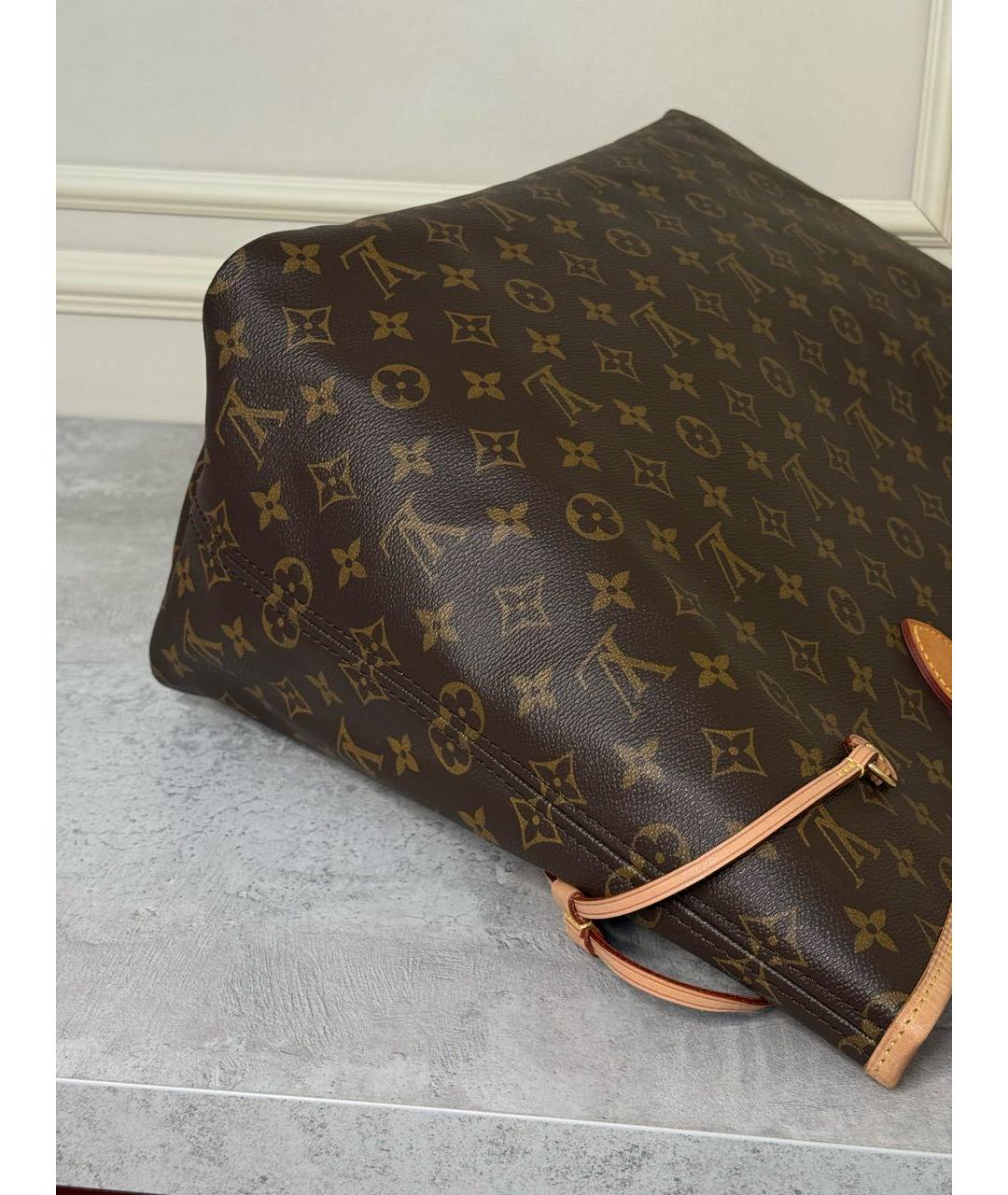 LOUIS VUITTON Коричневая сумка с короткими ручками из канвы, фото 6