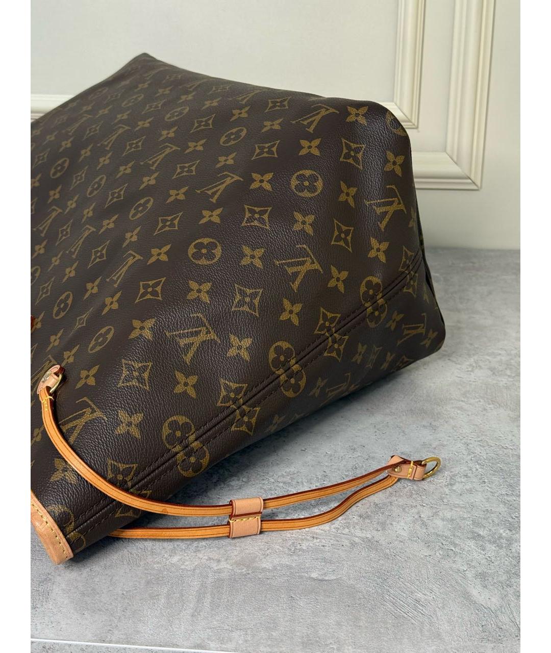 LOUIS VUITTON Коричневая сумка с короткими ручками из канвы, фото 5