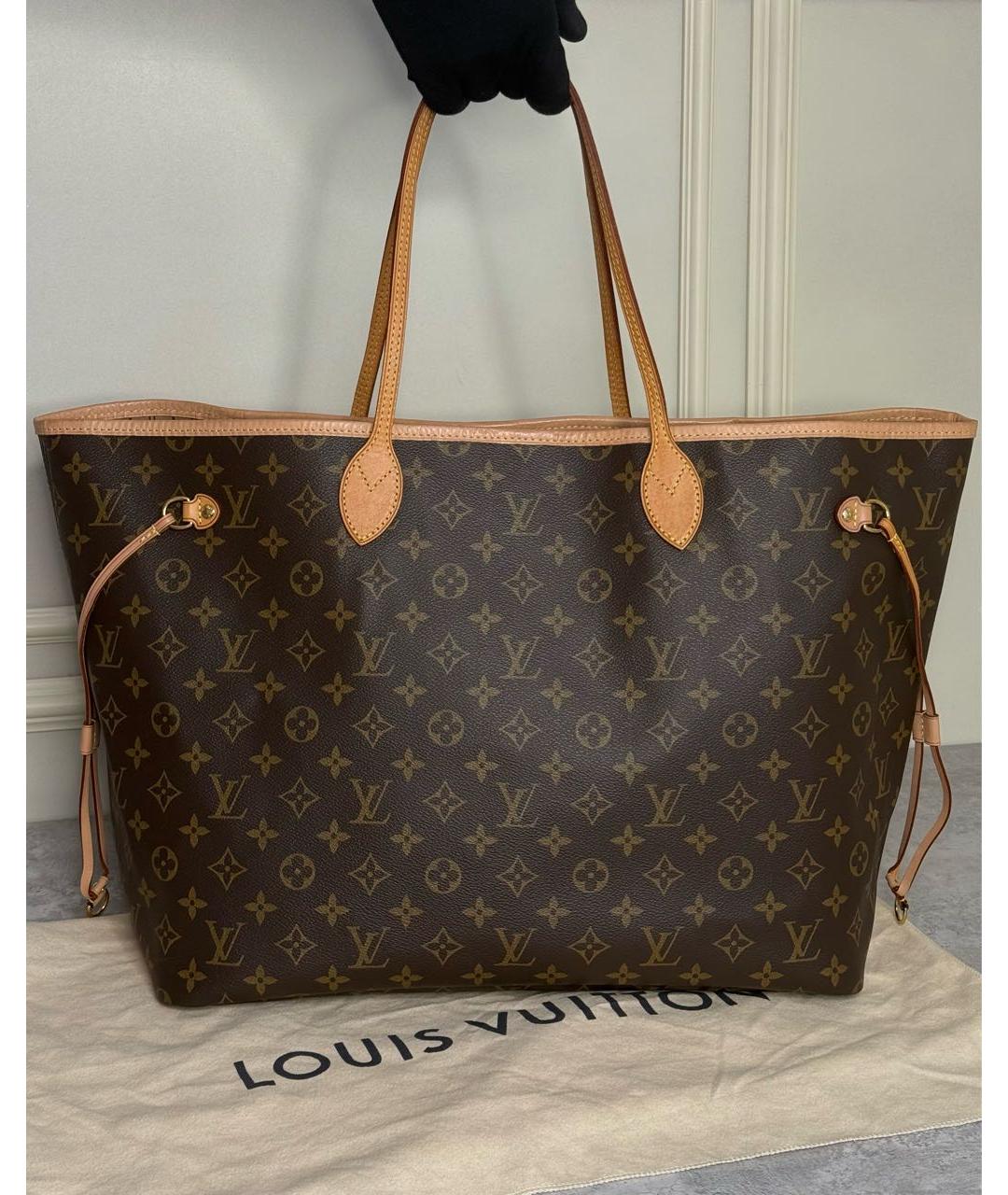 LOUIS VUITTON Коричневая сумка с короткими ручками из канвы, фото 9