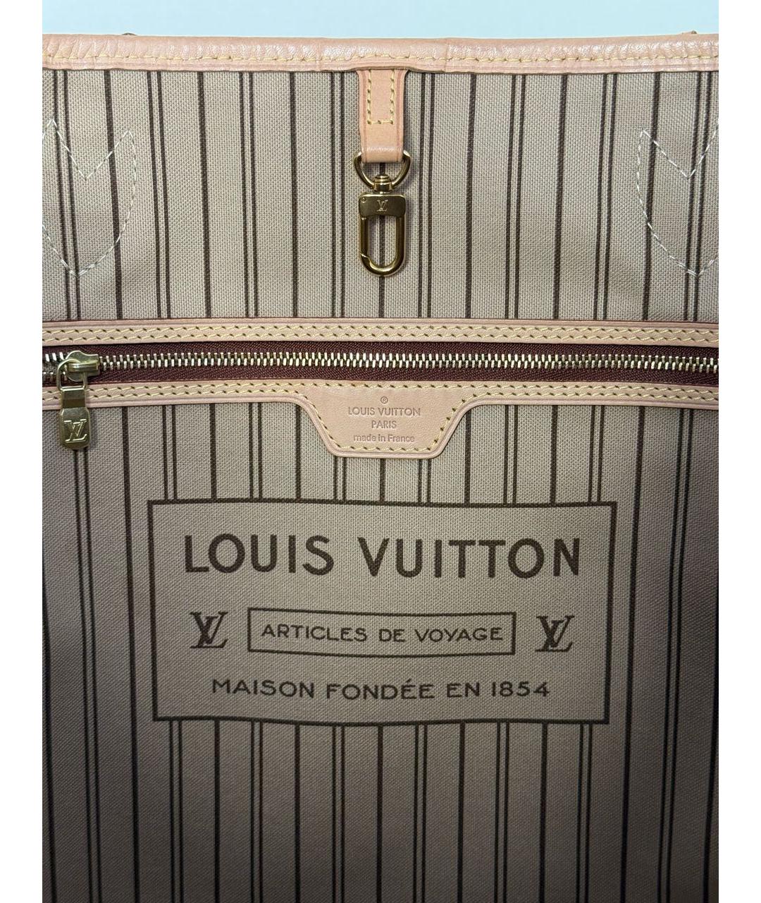 LOUIS VUITTON Коричневая сумка с короткими ручками из канвы, фото 8