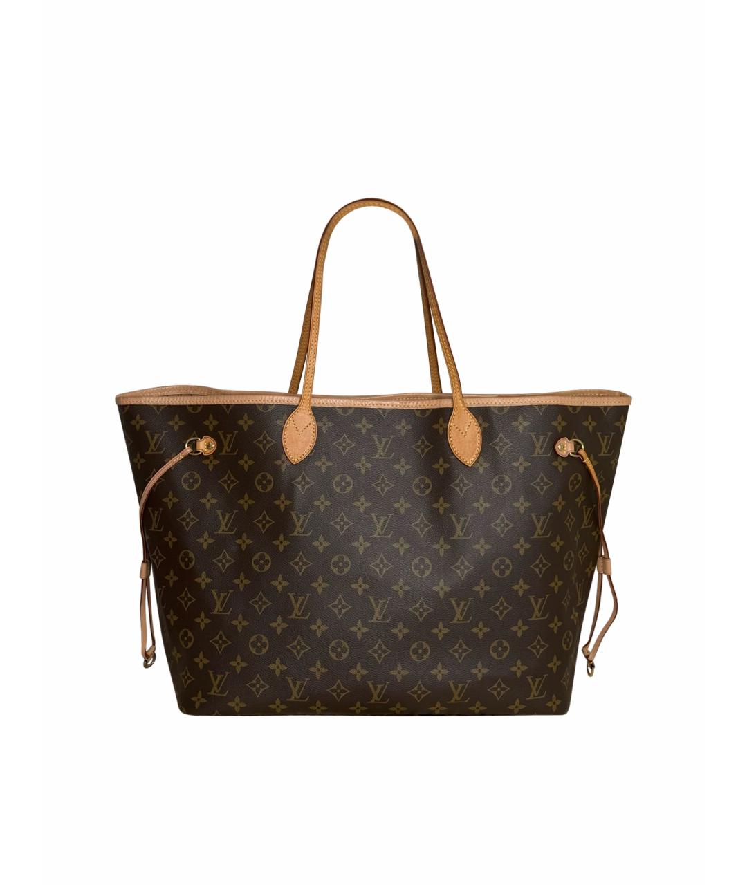 LOUIS VUITTON Коричневая сумка с короткими ручками из канвы, фото 1